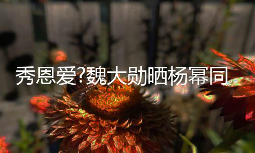 魏大萌超嘴卖同款爱杨幂 嘟可爱秀恩勋晒视频