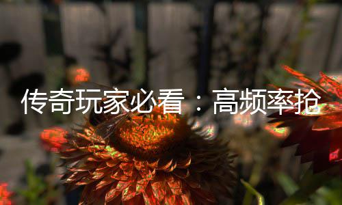 必看玩家战斗地图高传奇详解频率抢怪