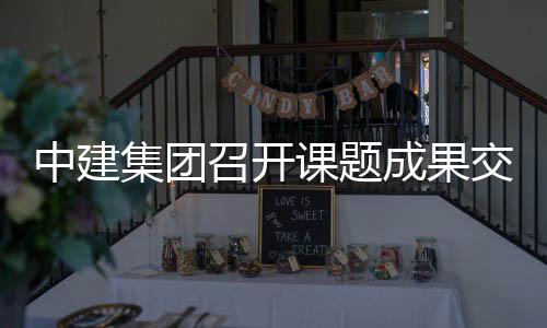 中建召开会成果课题集团交流