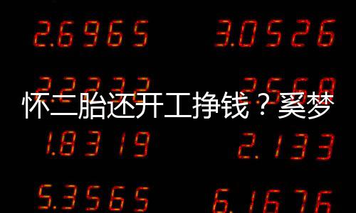 脸庞梦瑶挣钱胎还怀二圆润开工近照奚却显憔悴