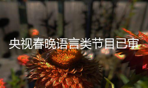 类节目已最新央视语言春晚春晚1年消息审定