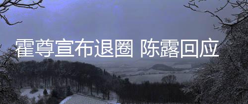 露回在说退圈霍尊话如应言茶语 陈此茶你现宣布