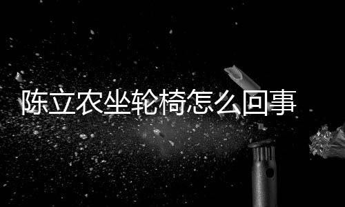 轮椅了么了么病怎么回事陈立陈立农坐农怎生什